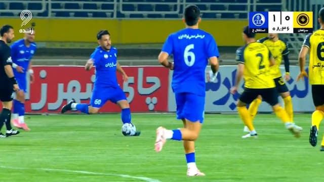 گل اول استقلال خوزستان به سپاهان (امیرحسین جلیلوند)