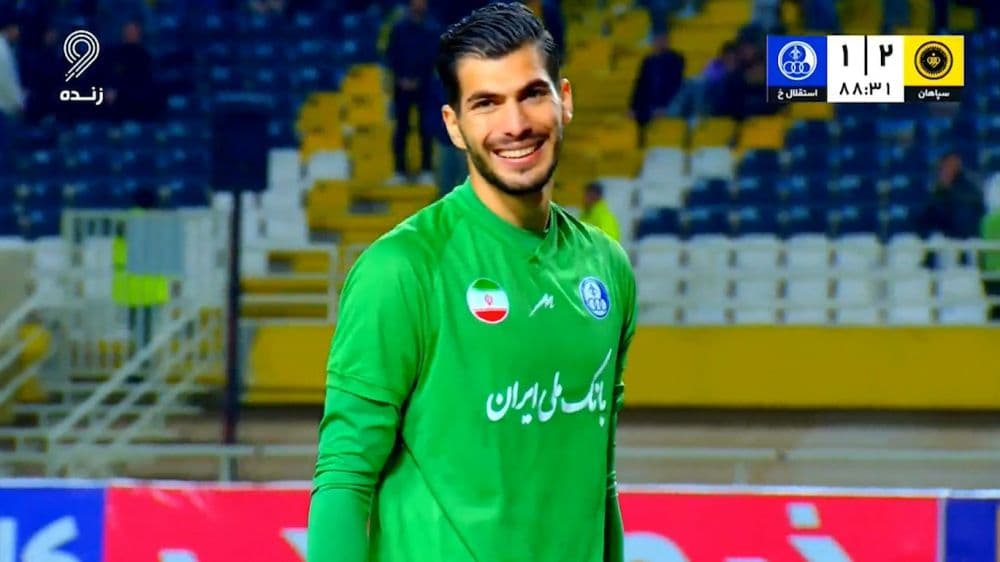 مهار پنالتی ریکاردو آلوز توسط دروازه‌بان استقلال خوزستان