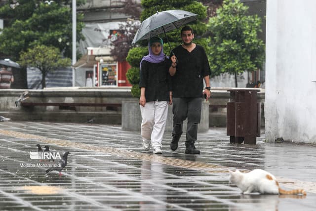 رگبار باران و رعد و برق در نیمه شمالی کشور