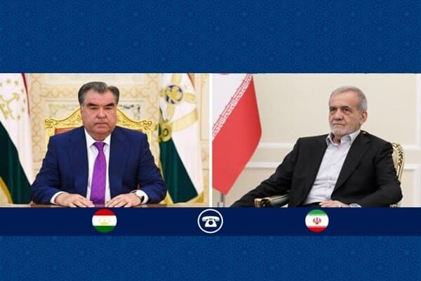 گفتگوی تلفنی روسای جمهور ایران و تاجیکستان