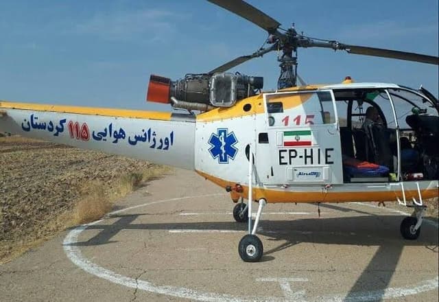 اعزام دو فروند بالگرد اورژانس هوایی تهران به قم برای پوشش مراسم تشییع قائد شهید امت*