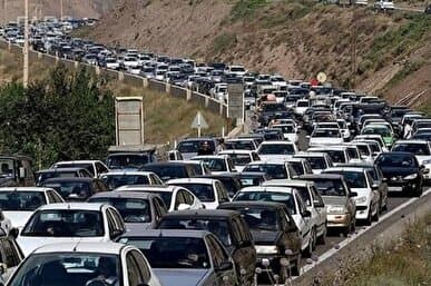 ترافیک سنگین در جاده چالوس و هراز