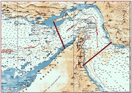 نقشه محدوده جدید تنگه هرمز که تحت کنترل ایران است