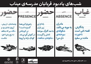 برگزاری مراسم یادبود شهدای مدرسه میناب توسط خانه سینما، تئاتر و موسیقی/ حضور و غیاب
