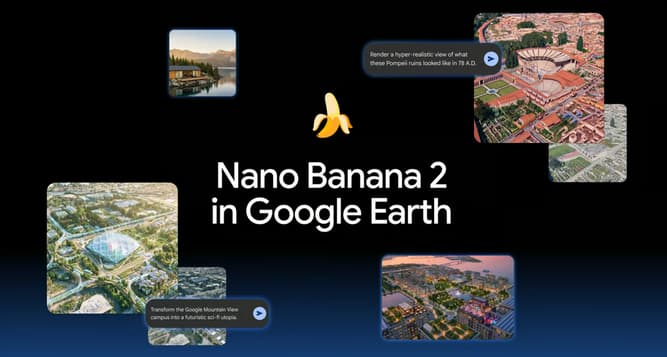 حالا Google Earth با هوش مصنوعی آینده و گذشته شهرها را به تصویر می‌کشد