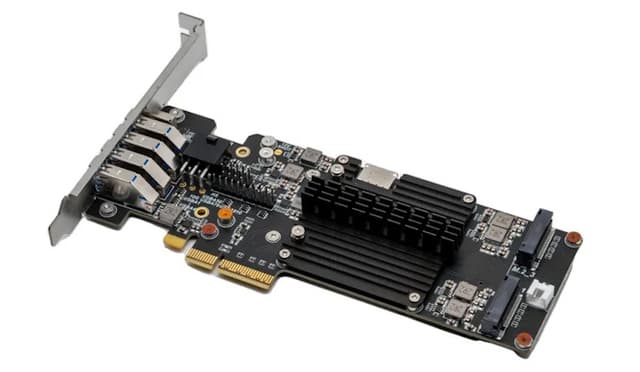 کارت توسعه عجیب AMD با 4 اسلات SSD و 11 پورت USB از راه رسید؛ ارتقای مادربرد بدون تعویض مادربرد!