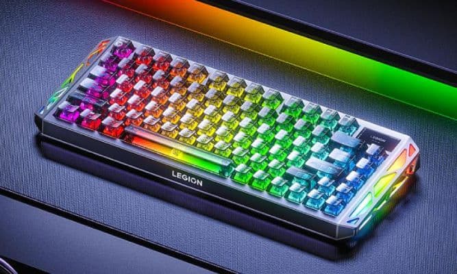 لنوو کیبورد گیمینگ Legion R7 RT75 را با نمایشگر TFT و کلیدهای مگنتی معرفی کرد