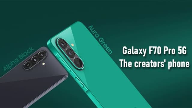 سامسونگ از Galaxy F70 Pro رونمایی کرد؛ میان‌رده‌ای با باتری 6000 میلی‌آمپرساعتی و 6 سال آپدیت