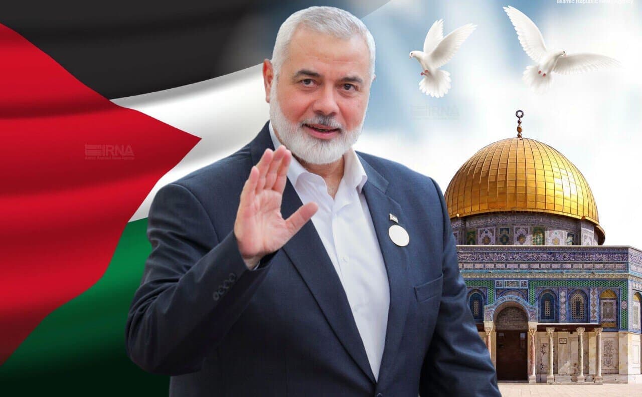 دیوارنگار جدید خیابان جمهوری تهران با عکس اسماعیل هنیه