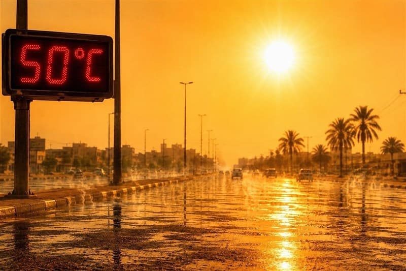 تداوم گرمای شدید در مرزهای اربعین؛افزایش دما در نجف و کربلا